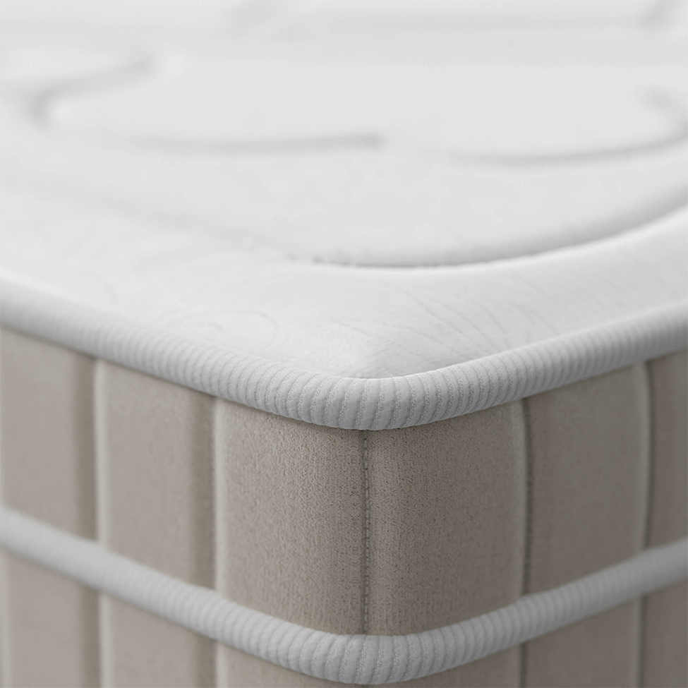 Colchão Queen Royale Molas Ensacadas (34x158x198) Branco e Bege
