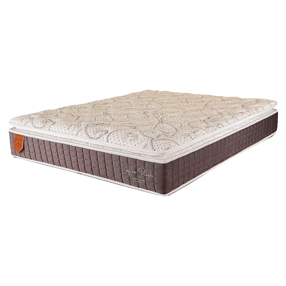 Colchão Queen Safira Mola Ensacada (34x158x198) Branco e Cinza