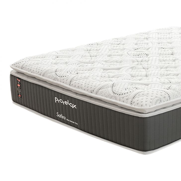 Colchão Queen Safira Plush Molas Ensacadas (30x158x198) Branco e Cinza com 2 Travesseiros Guldi Soft Nasa Branco