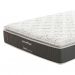 Colchão Queen Safira Plush Molas Ensacadas (34x158x198) Branco e Cinza com 2 Travesseiros Guldi Soft Nasa Branco