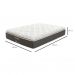 Colchão Queen Safira Plush Molas Ensacadas (34x158x198) Branco e Cinza com 2 Travesseiros Guldi Soft Nasa Branco