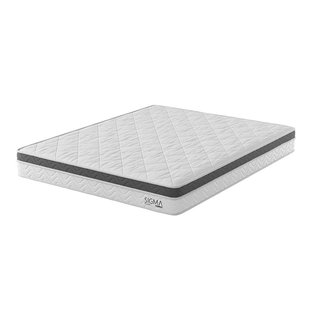 Colchão Queen Sigma Molas Ensacadas (22x158x198) Branco e Cinza