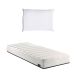 Colchão Solteirão Keva Molas Ensacadas Wide (24x96x203) Branco com Travesseiro Guldi Soft Nasa Branco