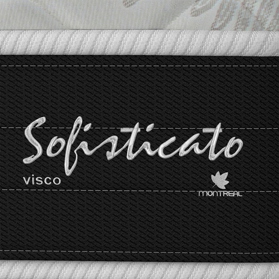 Colchão Solteirão Sofisticato Molas Ensacadas (28x108x198) Grafite e Branco