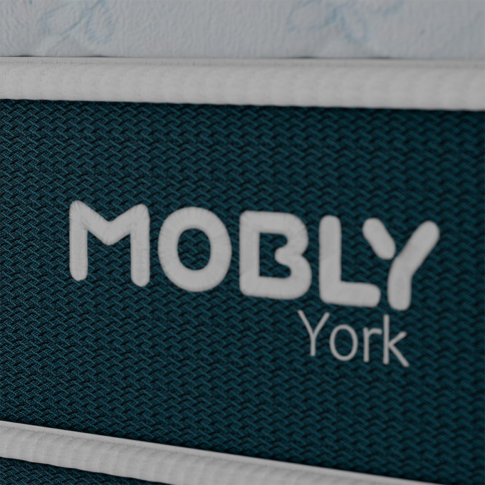 Colchão Solteirão York Molas Ensacadas (24x96x203) Azul e Branco