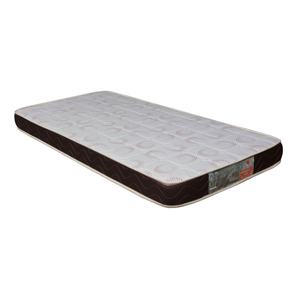 Colchão Solteiro Astra Super de Espuma D23 (14x88x188) Branco e Marrom