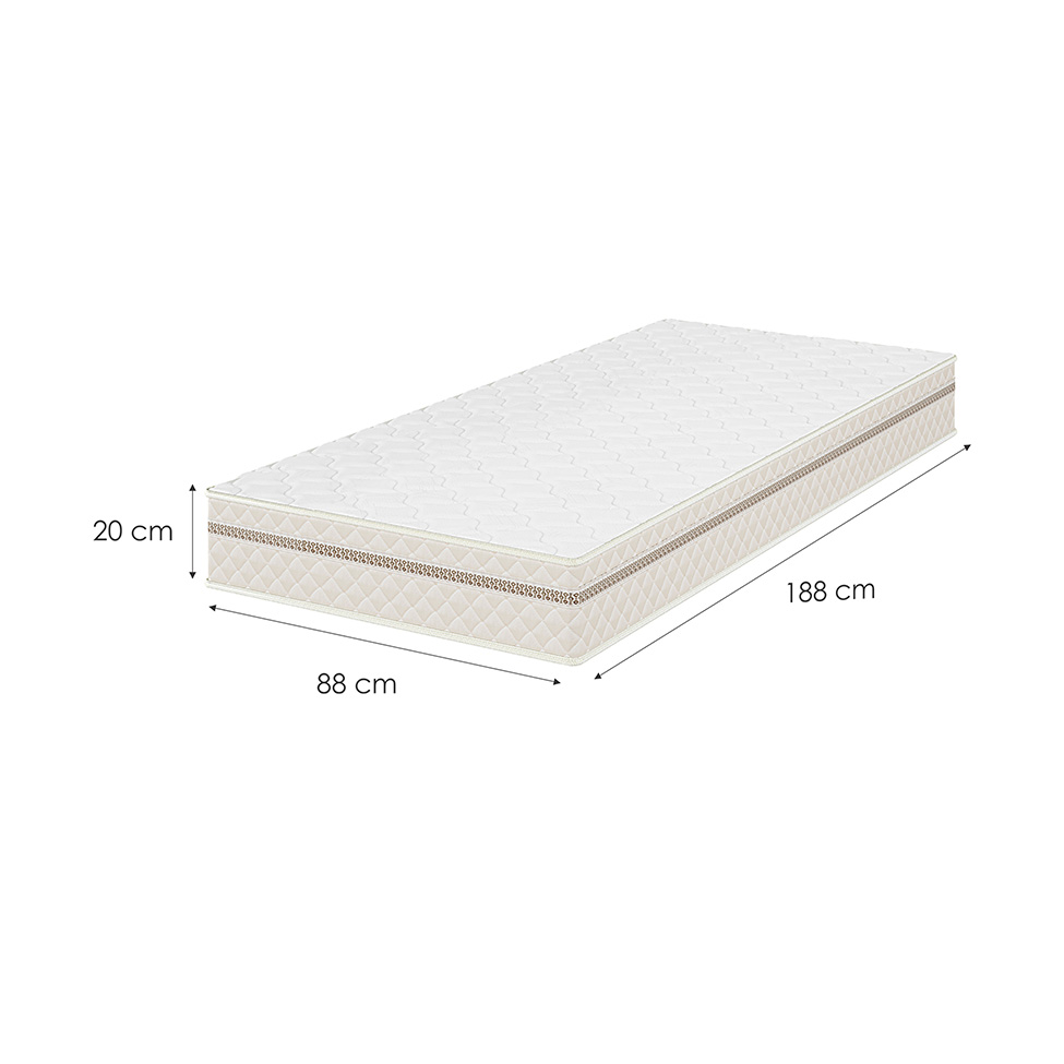 Colchão Solteiro Aurus Molas Ensacadas (20x88x188) Branco