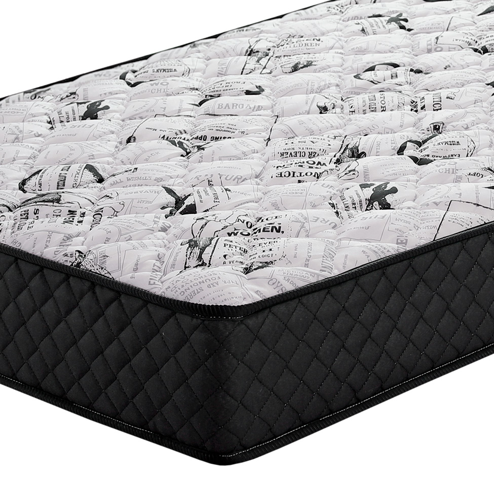 Colchão Solteiro Cristal Basic Mola Bonnel (20x188x88) Preto e Branco