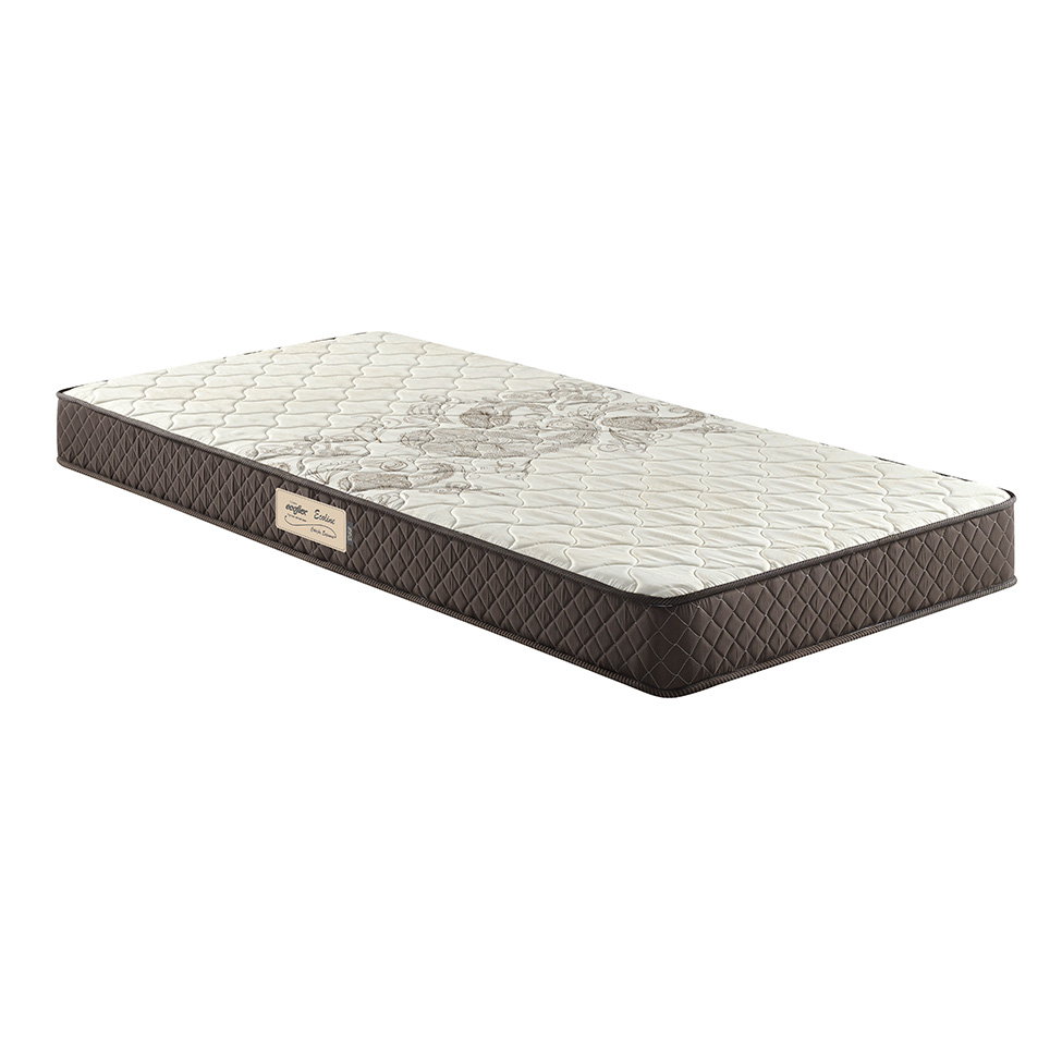 Colchão Solteiro Espuma D33 Ecoline (17x88x188) Marrom e Bege