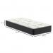 Colchão Solteiro Jade D28 (24x88x188) Preto e Branco