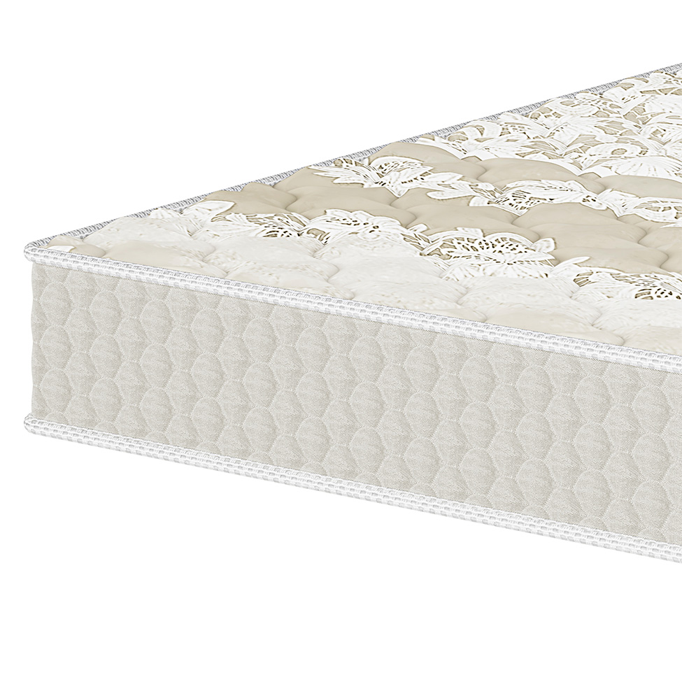 Colchão Solteiro Joyful Espuma D33 (17x88x188) Branco e Bege
