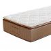 Colchão Solteiro King Brilhante Mola Ensacada (34x96x203) Marrom e Bege com Travesseiro Guldi Soft Nasa Branco