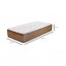Colchão Solteiro King Brilhante Molas Ensacadas (30x96x203) Marrom e Bege com Travesseiro Guldi Soft Nasa Branco