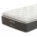 Colchão Solteiro King Safira Plush Molas Ensacadas (34x96x203) Branco e Cinza com Travesseiro Guldi Soft Nasa Branco
