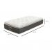 Colchão Solteiro King Safira Plush Molas Ensacadas (34x96x203) Branco e Cinza com Travesseiro Guldi Soft Nasa Branco