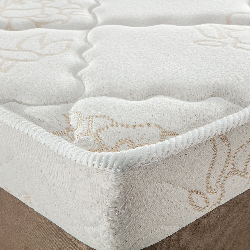 Colchão Solteiro Orion Molas Ensacadas (28x108x198) Branco e Bege