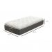 Colchão Solteiro Safira Plush Molas Ensacadas (30x78x188) Branco e Cinza com Travesseiro Guldi Soft Nasa Branco