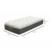 Colchão Solteiro Safira Plush Molas Ensacadas (30x88x188) Branco e Cinza com Travesseiro Guldi Soft Nasa Branco