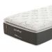 Colchão Solteiro Safira Plush Molas Ensacadas (34x78x188) Branco e Cinza com Travesseiro Guldi Soft Nasa Branco
