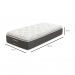 Colchão Solteiro Safira Plush Molas Ensacadas (34x78x188) Branco e Cinza com Travesseiro Guldi Soft Nasa Branco