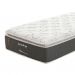 Colchão Solteiro Safira Plush Molas Ensacadas (34x88x188) Branco e Cinza com Travesseiro Guldi Soft Nasa Branco