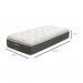Colchão Solteiro Safira Plush Molas Ensacadas (34x88x188) Branco e Cinza com Travesseiro Guldi Soft Nasa Branco