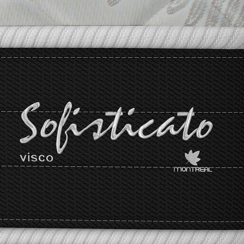 Colchão Solteiro Sofisticato Molas Ensacadas (28x88x188) Grafite e Branco