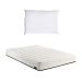 Colchão Viúva Keva Molas Ensacadas Wide (24x128x188) Branco com Travesseiro Guldi Soft Nasa Branco
