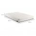 Colchão Viúva Keva Molas Ensacadas Wide (24x128x188) Branco com Travesseiro Guldi Soft Nasa Branco