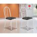 Conjunto 2 Cadeiras Éos Branco e Preto Flor