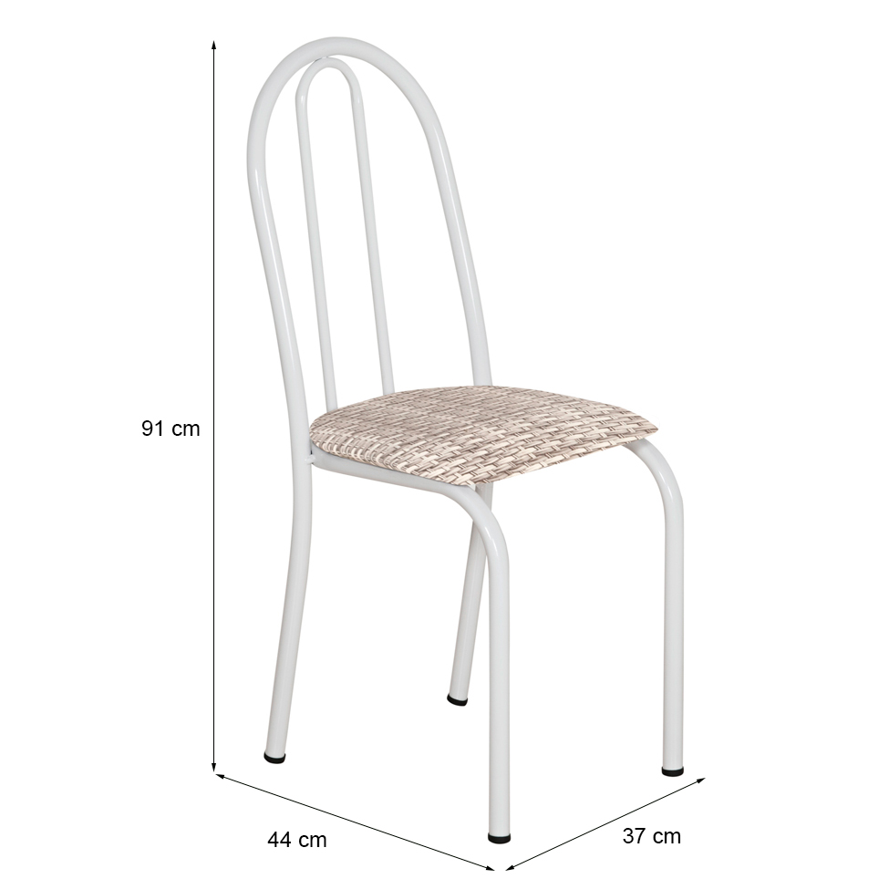 Conjunto 2 Cadeiras Éos Branco e Rattan