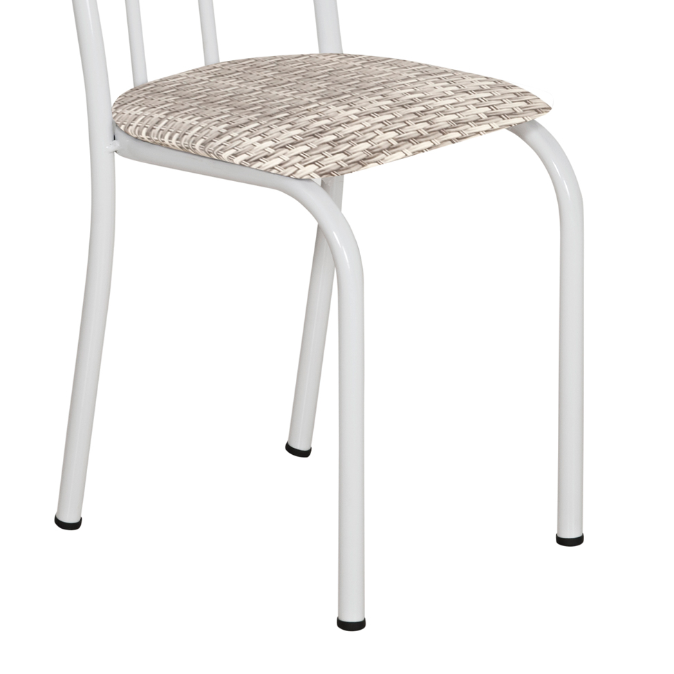 Conjunto 2 Cadeiras Éos Branco e Rattan