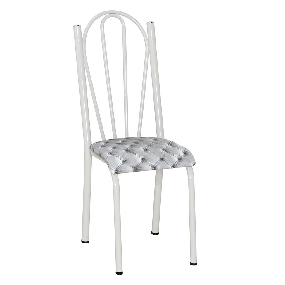 Conjunto 2 Cadeiras Mnemósine Branco e Estampa Capitonê