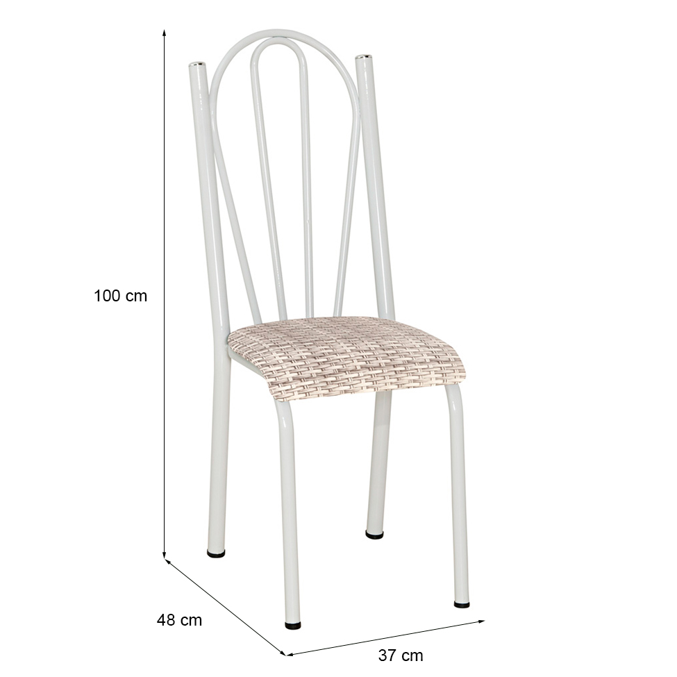 Conjunto 2 Cadeiras Mnemósine Branco e Rattan