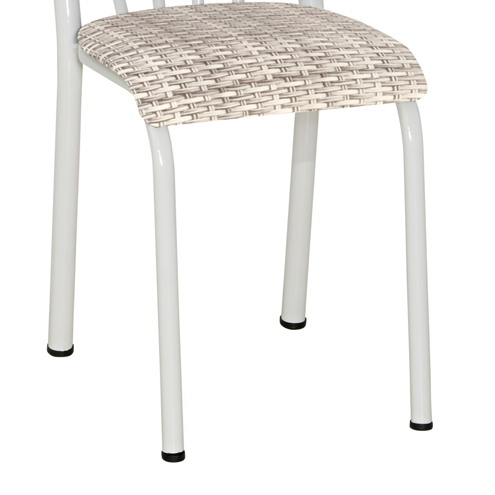 Conjunto 2 Cadeiras Mnemósine Branco e Rattan