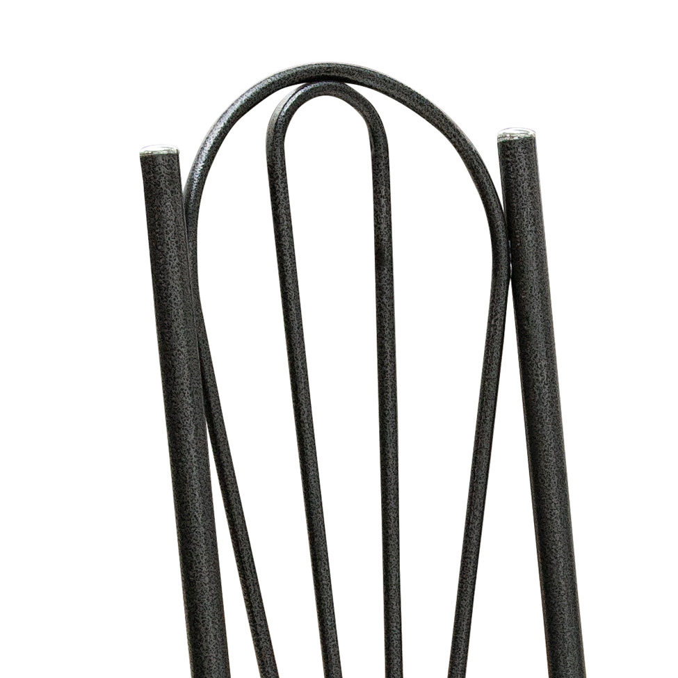 Conjunto 2 Cadeiras Mnemósine Cromo Preto e Estampa Rattan