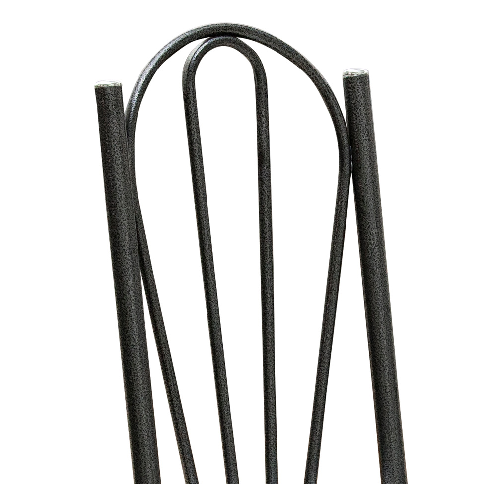 Conjunto 2 Cadeiras Mnemósine Cromo Preto e Preto Flor