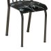 Conjunto 2 Cadeiras Mnemósine Cromo Preto e Preto Flor