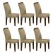 Conjunto 6 Cadeiras Athenas Castor Matelasse Creme