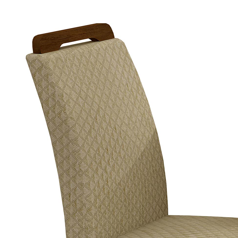 Conjunto 6 Cadeiras Athenas Castor Matelasse Creme