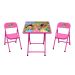 Conjunto Infantil com Mesa e 2 Cadeiras Rosa