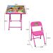 Conjunto Infantil com Mesa e 2 Cadeiras Rosa