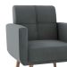 Conjunto com 1 Poltrona e 1 Puff Havana Cinza