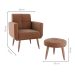 Conjunto com 1 Poltrona e 1 Puff Havana Cobre