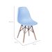 Conjunto com 10 Cadeiras DKR Eames Azul Claro e Madeira