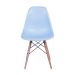 Conjunto com 10 Cadeiras DKR Eames Azul Claro e Madeira