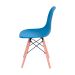 Conjunto com 10 Cadeiras DKR Eames Azul Petróleo e Madeira