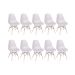 Conjunto com 10 Cadeiras DKR Eames Fendi e Madeira