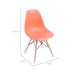 Conjunto com 10 Cadeiras DKR Eames Laranja e Madeira