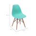 Conjunto com 10 Cadeiras DKR Eames Turquesa e Madeira